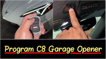 ✅How to Program C8 Corvette Garage Door Opener on Sun Visor to Home Garage Door Opening Unit (GENIE)