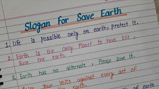 10 Best Slogan On Save Earth In English l Earth Day l Slogan l Calligraphy Creators l Save Earth l