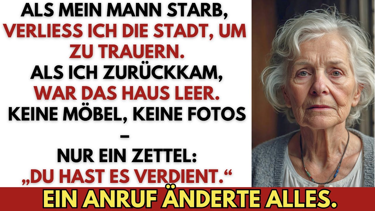 Mein Mann starb, ich reiste ab – zurück daheim war alles weg. Verkauft von meiner Schwiegertochter.