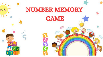 Numbers Memory game | 1-10 Numbers |Kids learning