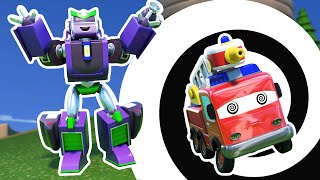 День Отца: Злой Робот гипнотизирует машины! | RoboFuse Робот грузовик мультик для детей