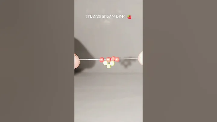 strawberry ring🍓 #beadedring #tutorial #short #beadsring
