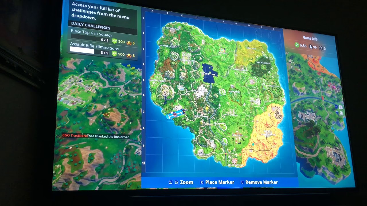 Карта 12 сезона фортнайт с названиями