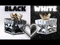 CHOOSE YOUR GIFT Black Vs White Edition 2 Gift Box Challenge Goodvsbad 