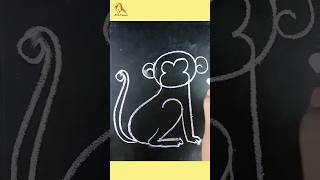 Lets Draw A Monkey With Number 2 & 0