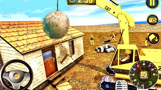 Wrecking Crane Demolish Truck Old House - Dragline Excavator Driving - Android Gameplay HD