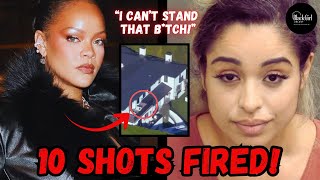 RIHANNA'S LIFE IN DANGER AS PSYCHOTIC FEMALE FIRES 10 SHOTS INTO HER HOME!