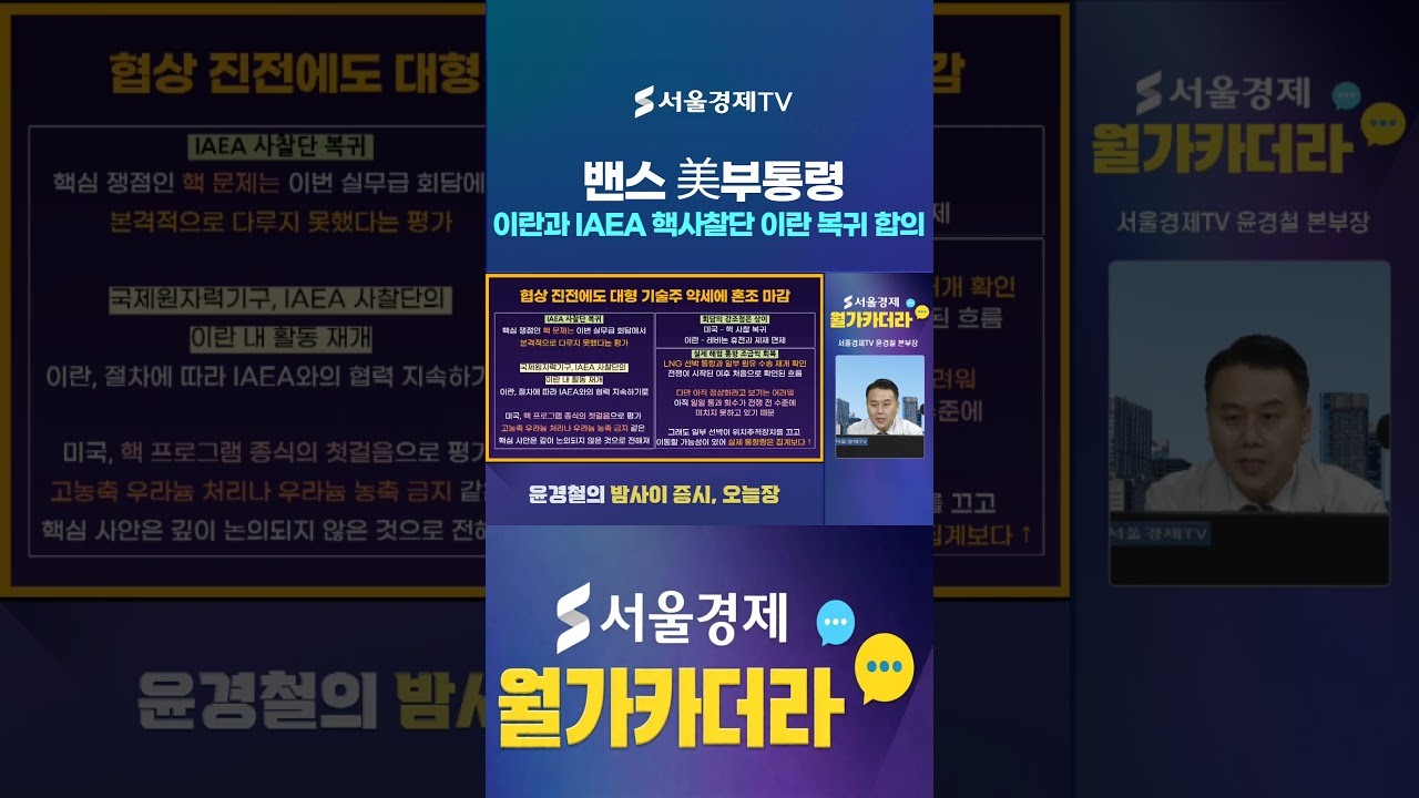 밴스 美부통령 "이란과 IAEA 핵사찰단 이란 복귀 합의"