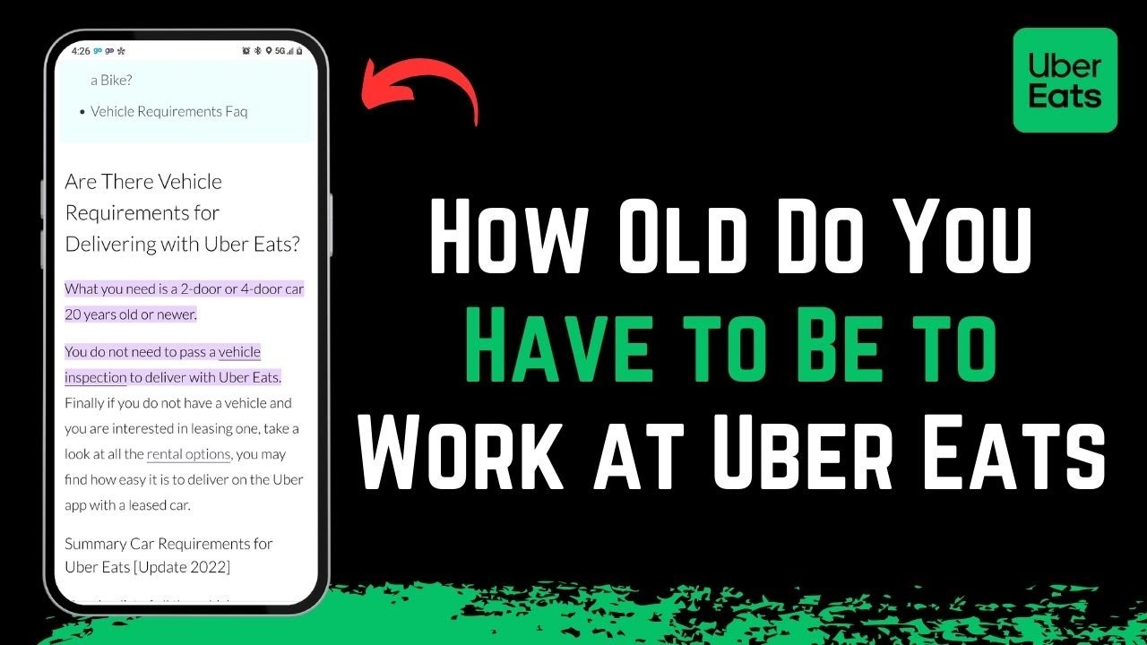 How Old Do You Have To Be To Ubereats