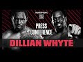 Dillian Whyte & Eddie Hearn Press Conference: Injury, Tyson Fury & More