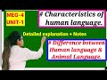 Characteristics Of Language Characteristics Of Human Language Between Human Language Animal Lan Characteristics Of Language Characteristics Of Human Language Between Human Language Animal Lan