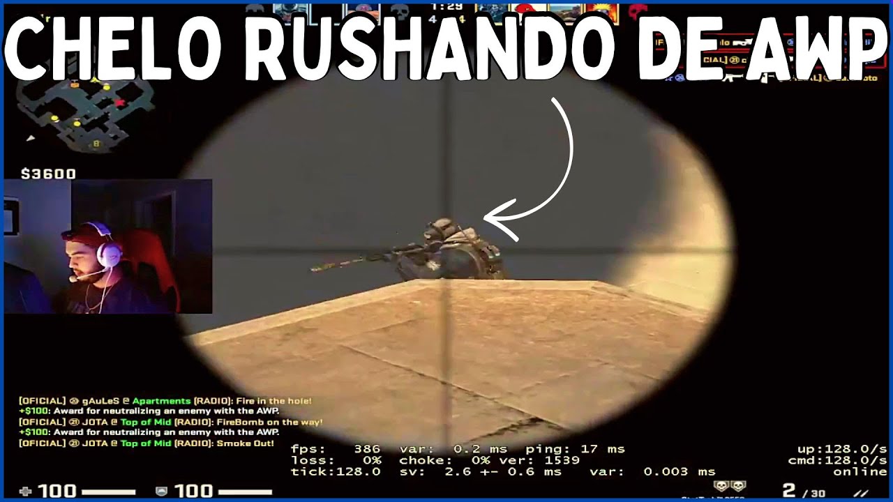 CHELO DANDO AULA DE AWP NA MIRAGE!!!! / CS GO CLIPES - YouTube