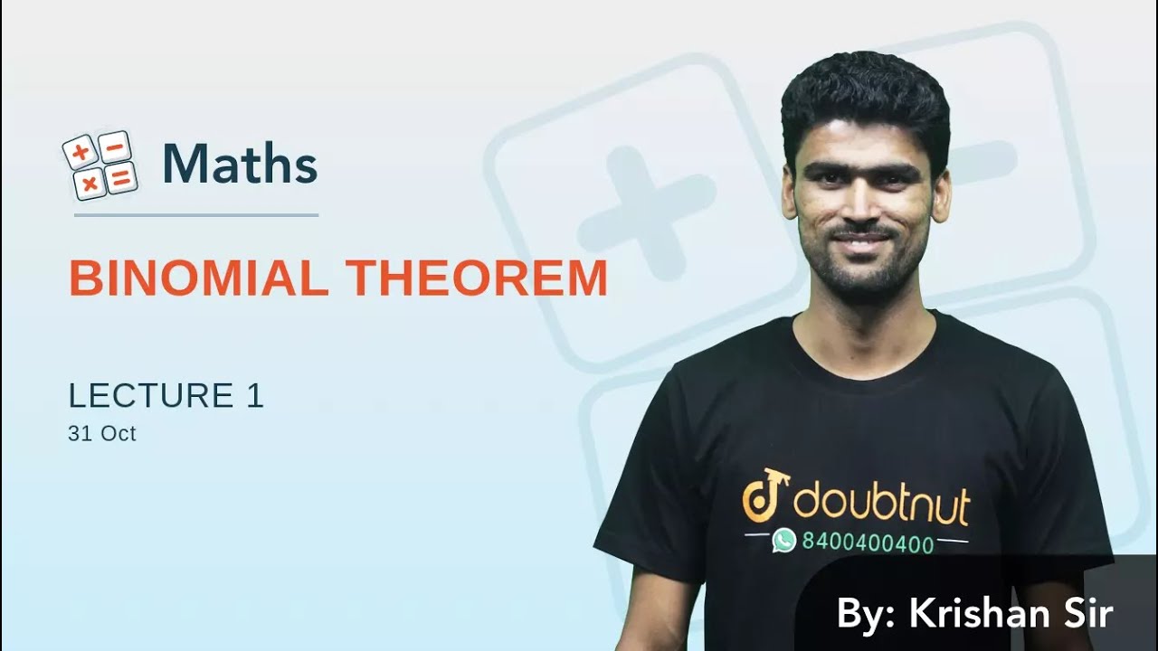 Binomial Theorem  | Lecture 1 | JEE Mains 2020 | Doubtnut JEE | Class 11