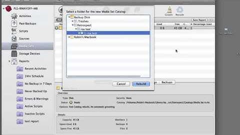 Rebuilding a Catalog with Retrospect 10 for Mac