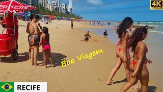 🇧🇷 Boa Viagem beach in Recife, PE, Brazil. [4K] beach walk by 4K Brazil 5,308 views 1 year ago 8 minutes, 1 second