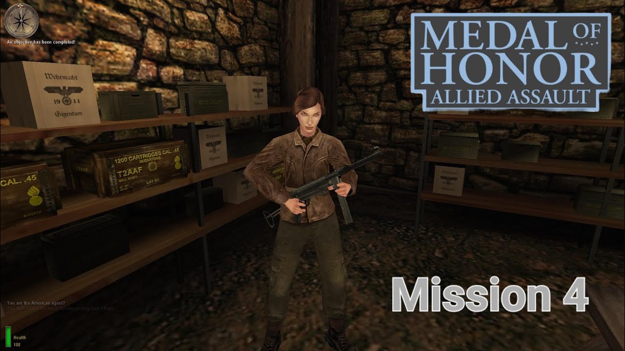 Medal of honor Allied assault. Mission 4 - Behind enemy lines - YouTube