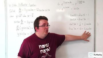 A-Level Further Maths I2-02 1st Order Differential Equations: Particular Solution Example 2