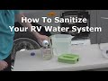 RV 101® - How to Sanitize the RV Water System