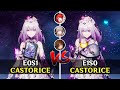Castorice S1 vs E1 with Tribbie E0S1, RMC E6 & Gallagher E6 Showcase Comparison - Honkai: Star Rail