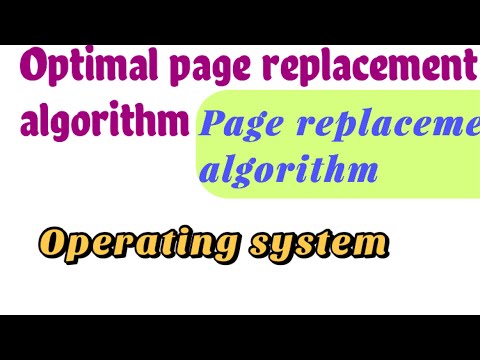 Optimal page replacement algorithm |page replacement algorithm |operating system