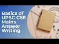 Basics of UPSC CSE Mains Answer Writing