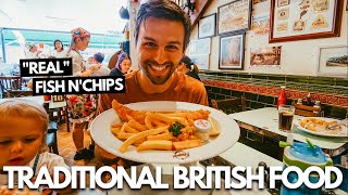 Americans Try Traditional British Food in London | Fish N Chips + Sunday Roast Burrito