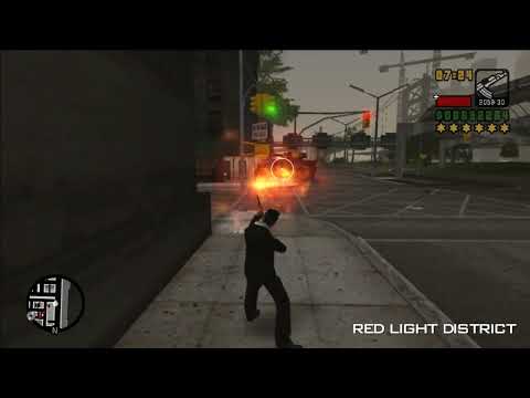 GTA Liberty City Stories Police Station Shootout + Six Star Wanted Level Escaped
