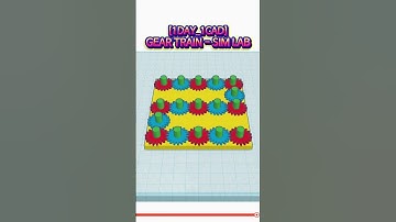 [1DAY_1CAD] GEAR TRAIN - SIM LAB #shorts #tinkercad #project