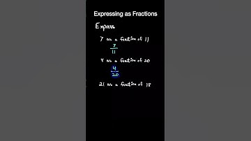 Expressing as Fractions the easiest way possible! Perfect for your Olevels / IGCSE exam prep. #maths