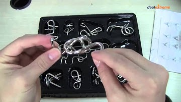 Stainless Steel Educational Brain Teaser / Puzzle / Unlock Toy Set for Kids - DX