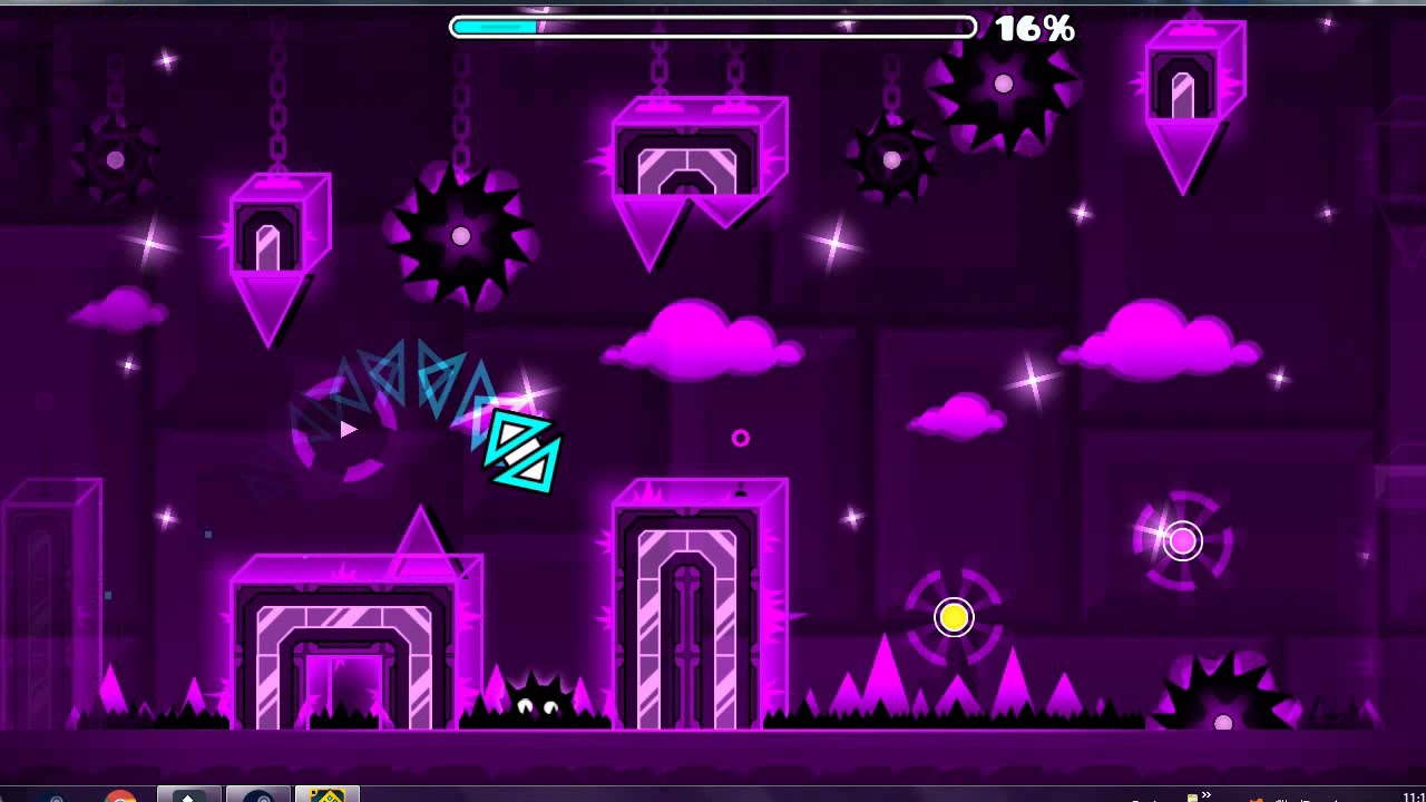 just playing some geometry dash - YouTube