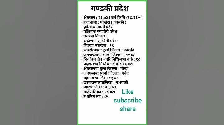 Gandaki Province gk | gandaki province loksewa | gk question answer in nepali