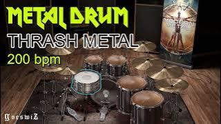 THRASH METAL DRUM TRACK 200 BPM