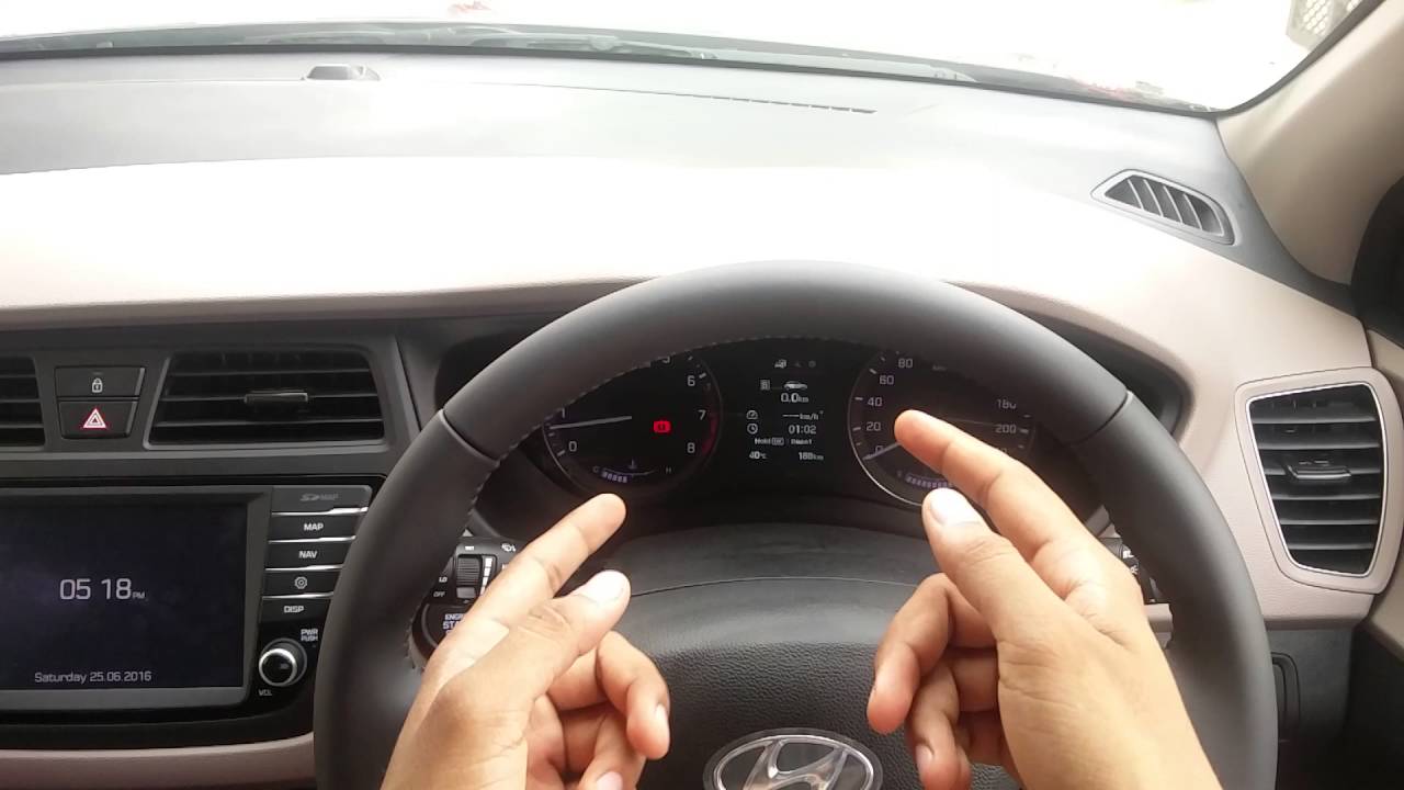 Multi Info Display Mid Of Hyundai Elite I20 Asta O 2016 Youtube
