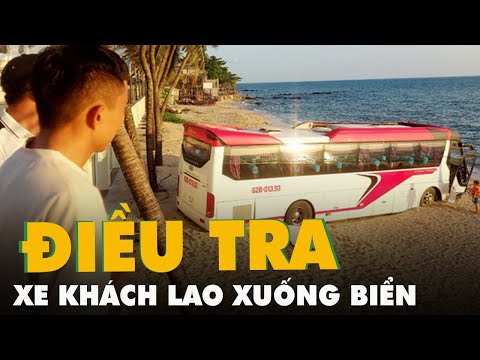 Video Xe khách chở 30 người lao xuống bãi biển Phú Quốc: Đã... - youtube