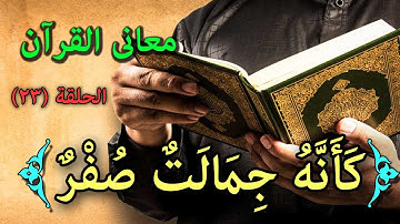 معنى قوله تعالى "إنها ترمى بشرر كالقصر كأنه جمالت صفر" الذى وصف الله به جهنم فى سورة المرسلات