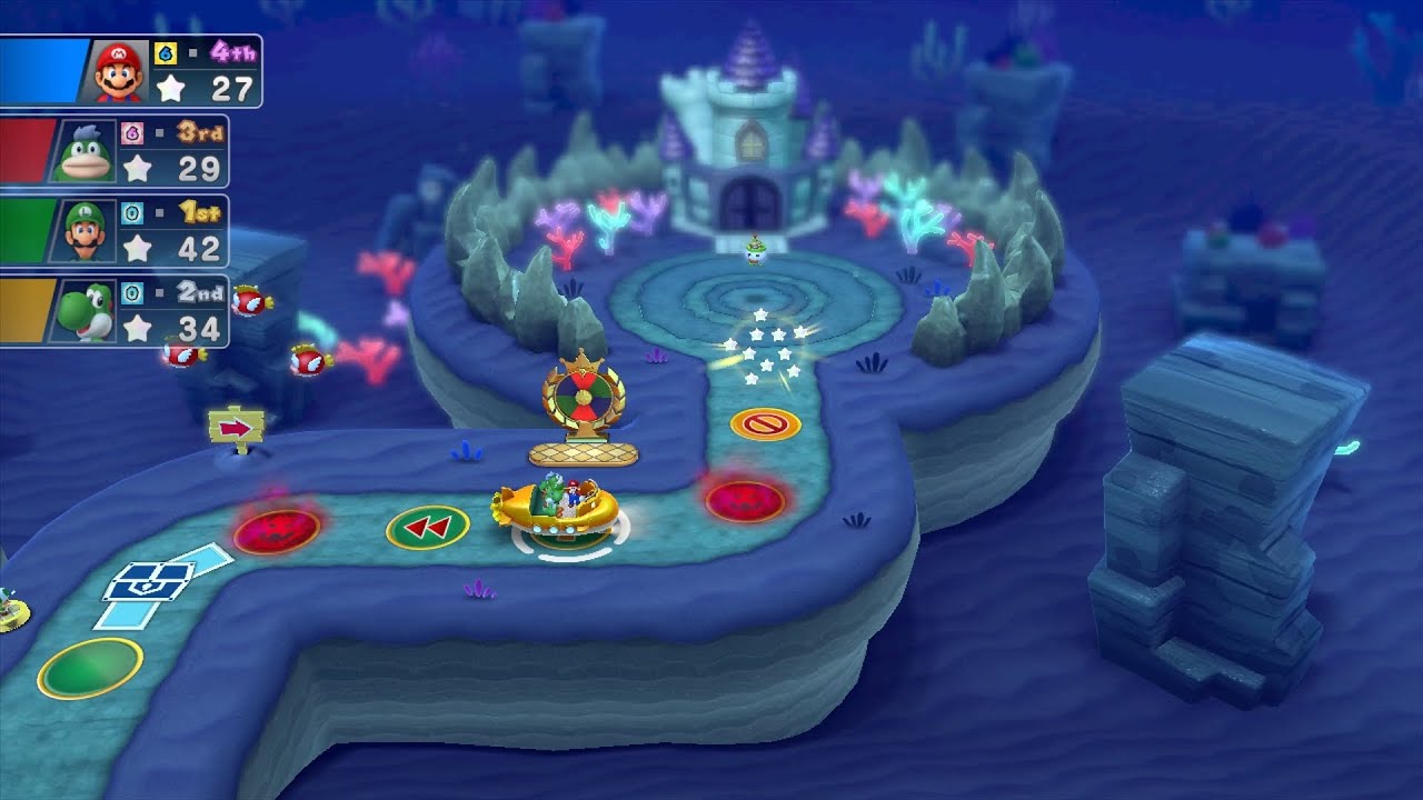 Mario Party 10 Mario Party #484 Mario vs Spike vs Luigi vs Yoshi Whimsical Waters Master Difficulty
