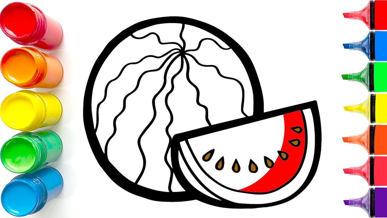 How to Draw a Juicy Watermelon | Easy Step by Step Tutorial