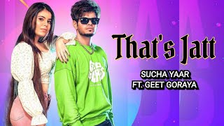 That's Jatt - Sucha Yaar (Official Video) Sucha Yaar | Keep Distance Full EP | New Punjabi Song 2022
