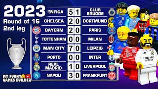 Road To UCL Draws - Champions League 2023 Round of 16 ( 2nd leg goals ) in Lego Football