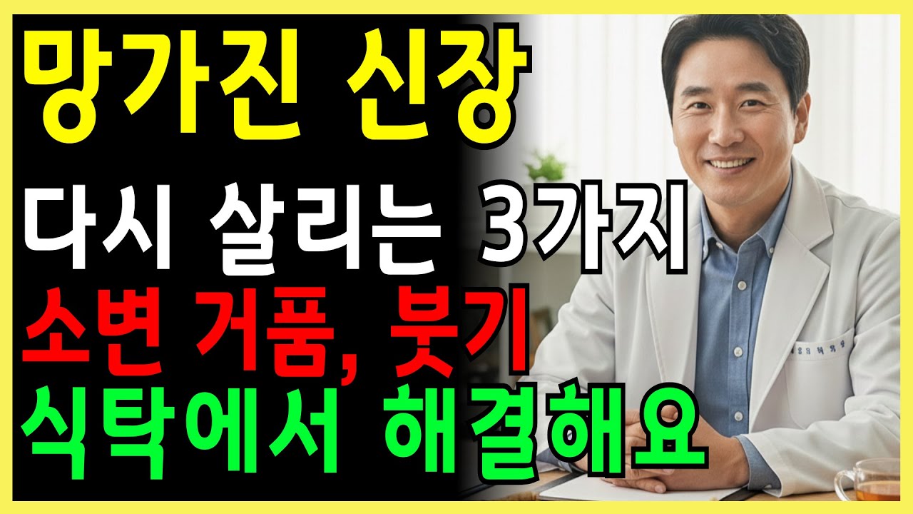 신장·콩팥 건강 되찾는 음식 TOP3! 소변 거품 줄이고 신장 기능 되살리는 식탁 비밀 ｜시니어 건강｜삶의 지혜