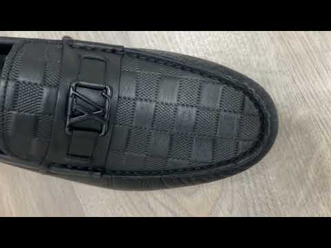 Мокасины чоловічі L.Vuitton 1155 чорна шкіра 40, видео 1