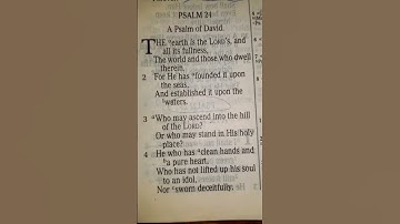 Psalm 24:1-2 (The earth is The LORD