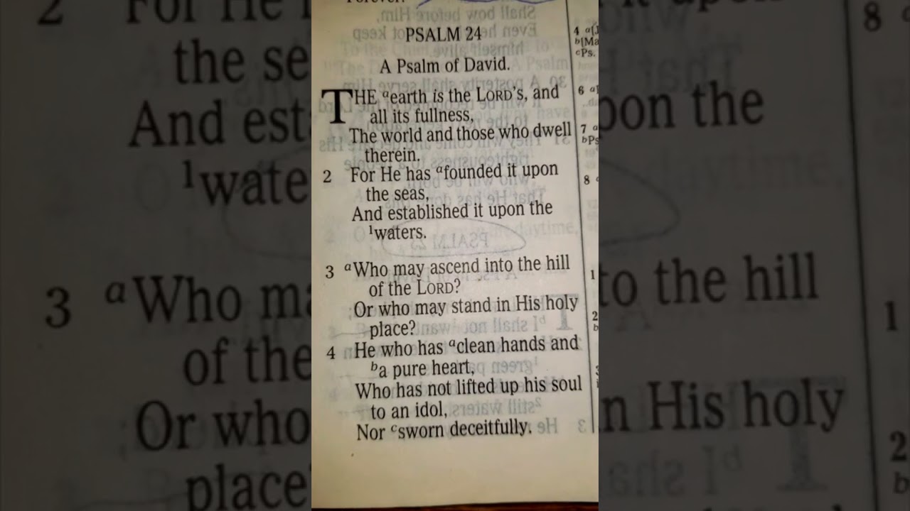 Psalm 24:1-2 (The earth is The LORD'S and all it's fullness) JESUS IS LORD