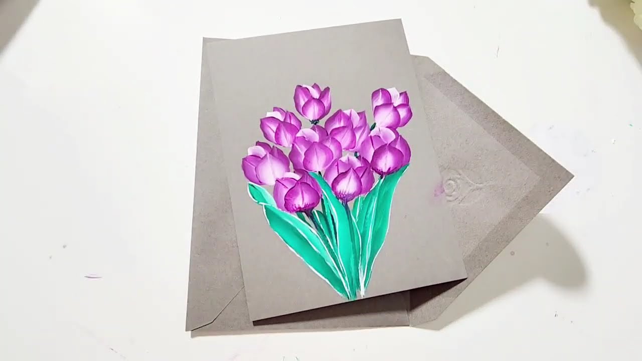 One Stroke Relax and Paint  Flowers /acrylic paint 