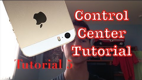 Control Center on your iPhone 5 | Tutorial 5
