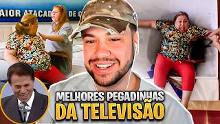 AS MELHORES PEGADINHAS DA TELEVISÃO BRASILEIRA - React Canal 90