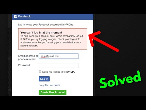 Perbaiki facebook Anda tidak dapat masuk saat ini untuk membantu menjaga keamanan akun Anda, kami telah mengunci sementara