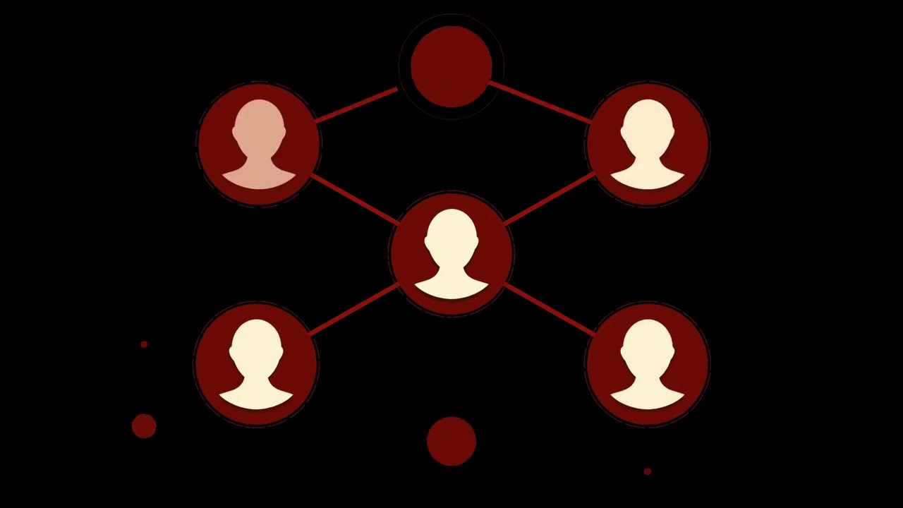 social network people icon link connection technology loop animation