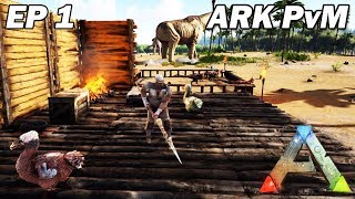 Début de l'aventure solo ! Capturer tous les dinos ! Ark Survival Evolved #1 screenshot 2